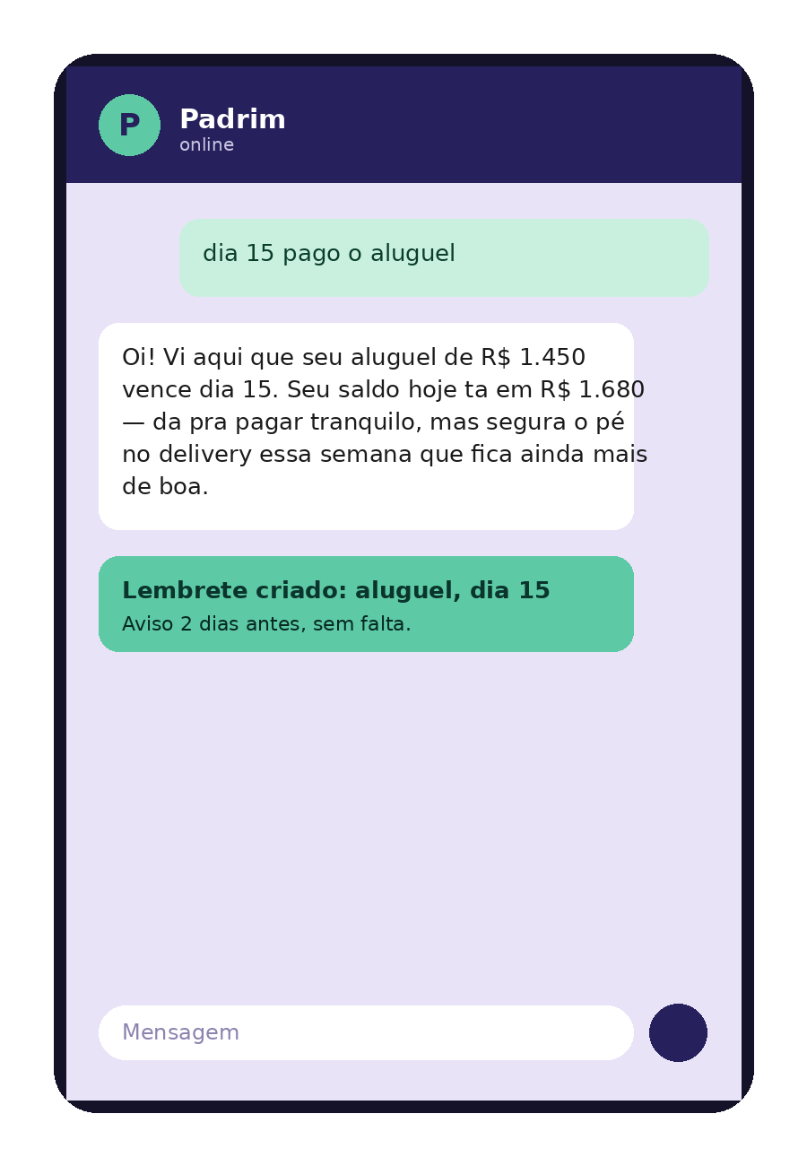 Lembretes que aparecem na hora certa